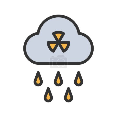 Illustration for Acid Rain icon vector image. Suitable for mobile application web application and print media. - Royalty Free Image