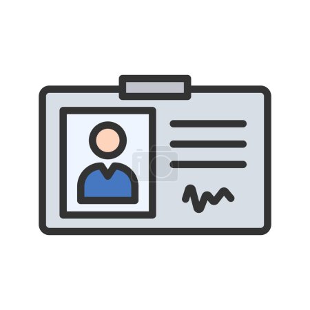 Illustration for Id Card icon vector image. Suitable for mobile application web application and print media. - Royalty Free Image