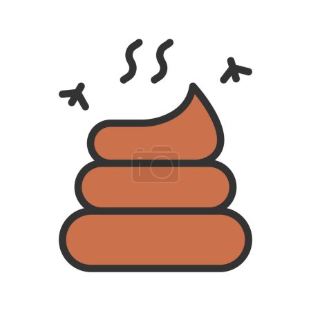 Illustration for Poop icon vector image. Suitable for mobile application web application and print media. - Royalty Free Image