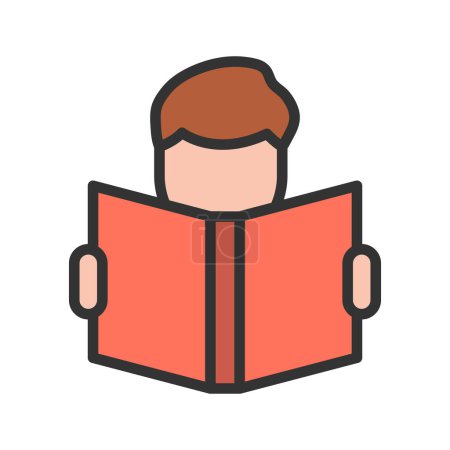 Illustration for Reading icon vector image. Suitable for mobile application web application and print media. - Royalty Free Image