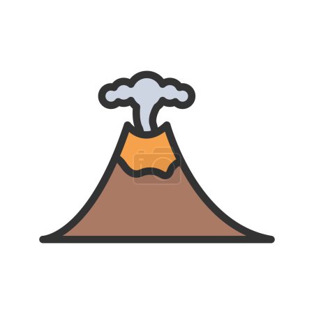 Ilustración de Imagen vectorial del icono del volcán. Adecuado para aplicaciones móviles aplicación web y medios de impresión. - Imagen libre de derechos