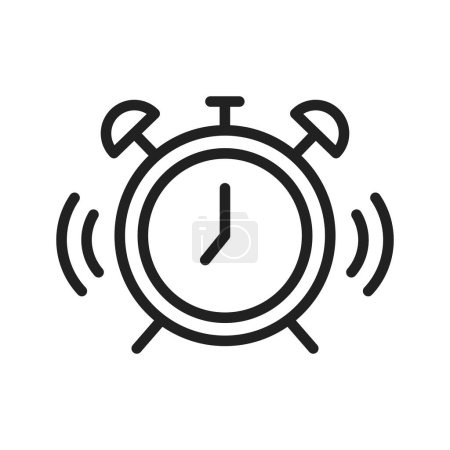 Illustration for Alarm Clock Icon image. Suitable for mobile application. - Royalty Free Image