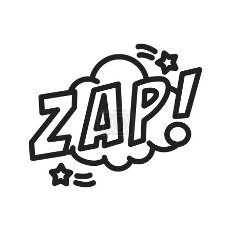 Ilustración de Zap Bubble icono de la imagen. Adecuado para aplicaciones móviles - Imagen libre de derechos