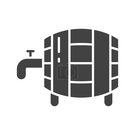 Illustration for Barrel Icon image. Suitable for mobile application. - Royalty Free Image