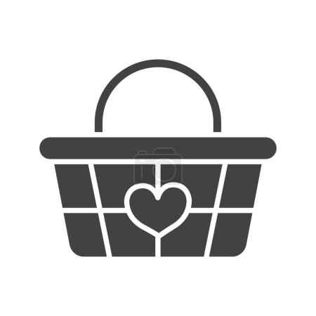 Illustration for Shopping Basket Icon image. Suitable for mobile application. - Royalty Free Image