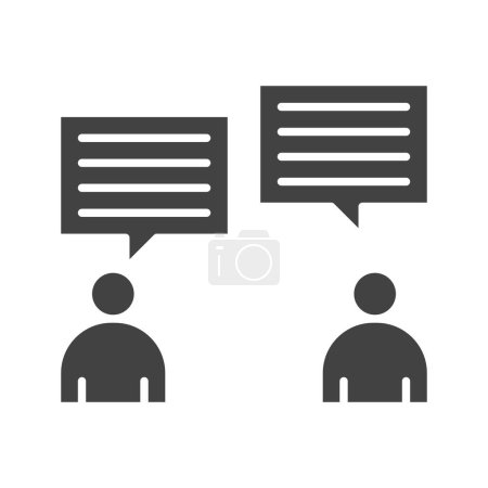 Ilustración de Imagen de icono de conversación. Adecuado para aplicaciones móviles. - Imagen libre de derechos