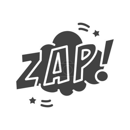 Ilustración de Zap Bubble icono de la imagen. Adecuado para aplicaciones móviles. - Imagen libre de derechos