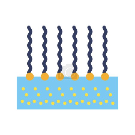 Illustration for Monolayer Icon image. Suitable for mobile application. - Royalty Free Image