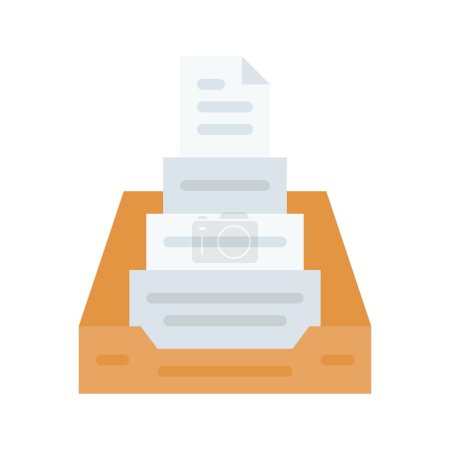 Illustration for Project Inbox Icon image. Suitable for mobile application. - Royalty Free Image