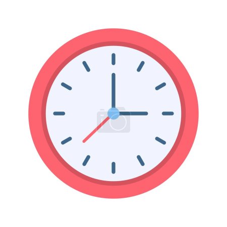 Illustration for Wall Clock Icon image. Suitable for mobile application. - Royalty Free Image
