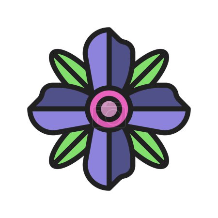 Borage Icon image. Suitable for mobile application.