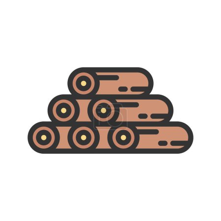 Illustration for Deforestation Icon image. Suitable for mobile application. - Royalty Free Image