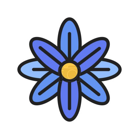 Illustration for Delphinium Icon image. Suitable for mobile application. - Royalty Free Image