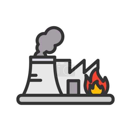 Illustration for Incinerator Icon image. Suitable for mobile application. - Royalty Free Image