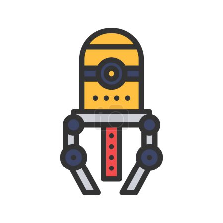 Illustration for Nanobot Icon image. Suitable for mobile application. - Royalty Free Image