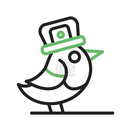 Illustration for Bird Icon image. Suitable for mobile application. - Royalty Free Image