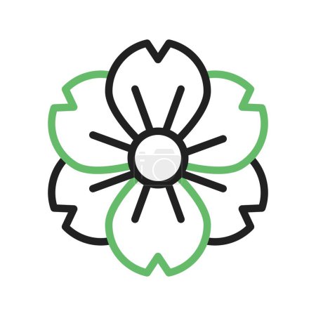 Illustration for Nasturtium Icon image. Suitable for mobile application. - Royalty Free Image