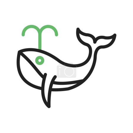 Ilustración de Icono de ballena imagen. Adecuado para aplicaciones móviles. - Imagen libre de derechos