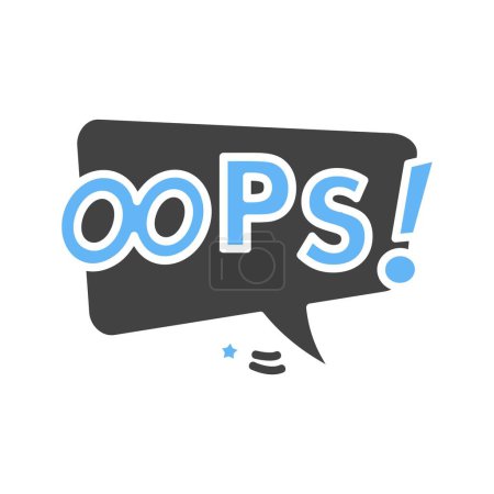 Ilustración de Oops Bubble Icon image. Adecuado para aplicaciones móviles. - Imagen libre de derechos