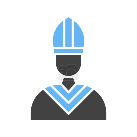 Illustration for Pope Icon image. Suitable for mobile application. - Royalty Free Image