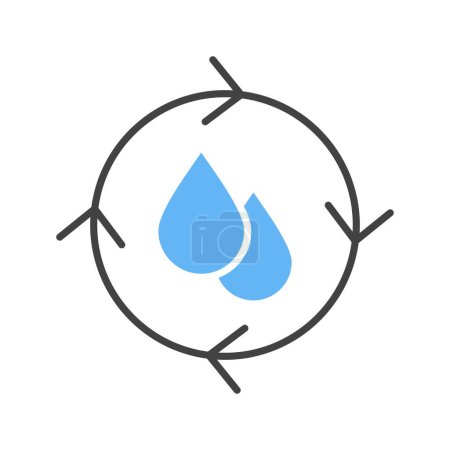 Téléchargez les illustrations : Image icône de conservation de l'eau. Convient pour une application mobile. - en licence libre de droit