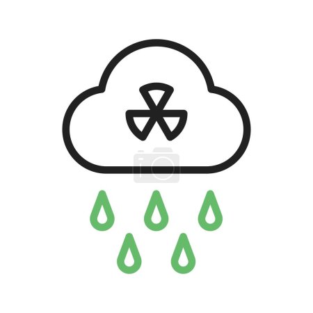 Illustration for Acid Rain icon vector image. Suitable for mobile application web application and print media. - Royalty Free Image