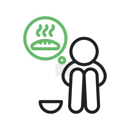 Illustration for Hunger icon vector image. Suitable for mobile application web application and print media. - Royalty Free Image