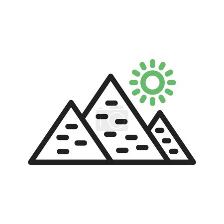 Ilustración de Imagen vectorial de icono de pirámide. Adecuado para aplicaciones móviles aplicación web y medios de impresión. - Imagen libre de derechos