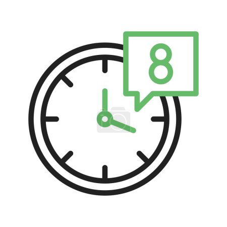 Illustration for Working Hours icon vector image. Suitable for mobile application web application and print media. - Royalty Free Image