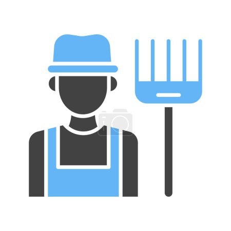 Illustration for Farmer icon vector image. Suitable for mobile application web application and print media. - Royalty Free Image