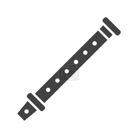 Illustration for Flute icon vector image. Suitable for mobile application web application and print media. - Royalty Free Image