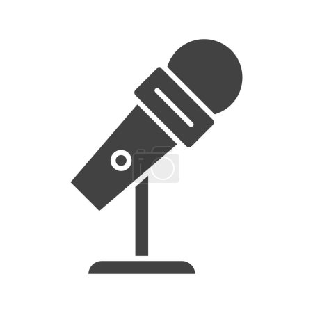 Illustration for Mic Stand icon vector image. Suitable for mobile application web application and print media. - Royalty Free Image