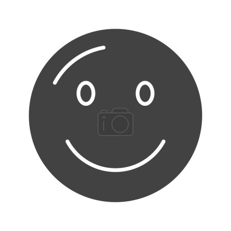 Ilustración de Imagen vectorial de icono de cara ligeramente sonriente. Adecuado para aplicaciones móviles aplicación web y medios de impresión. - Imagen libre de derechos