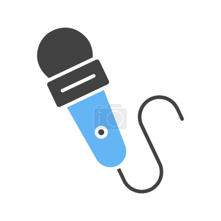 Illustration for Mic with wire icon vector image. Suitable for mobile application web application and print media. - Royalty Free Image