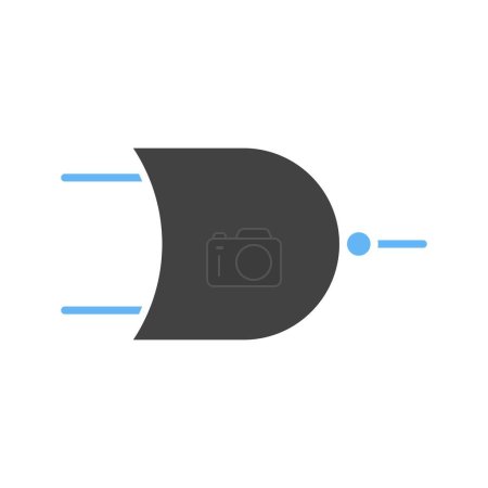 Ilustración de Imagen vectorial del icono de NOR Gate. Adecuado para aplicaciones móviles aplicación web y medios de impresión. - Imagen libre de derechos