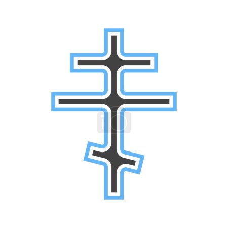 Ilustración de Imagen vectorial icono Cruz Ortodoxa. Adecuado para aplicaciones móviles aplicación web y medios de impresión. - Imagen libre de derechos