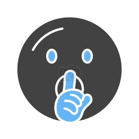 Téléchargez les illustrations : Image vectorielle de l'icône Shushing Face. Convient aux applications mobiles, aux applications Web et aux médias imprimés. - en licence libre de droit
