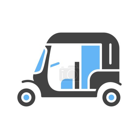 Illustration for Tuk-Tuk icon vector image. Suitable for mobile application web application and print media. - Royalty Free Image