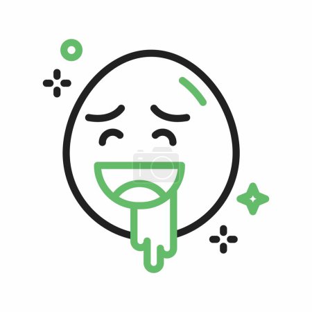 Illustration for Drooling Face icon vector image. Suitable for mobile application web application and print media. - Royalty Free Image