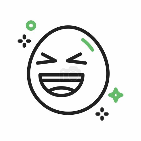 Illustration for Grinning Squinting Face icon vector image. Suitable for mobile application web application and print media. - Royalty Free Image