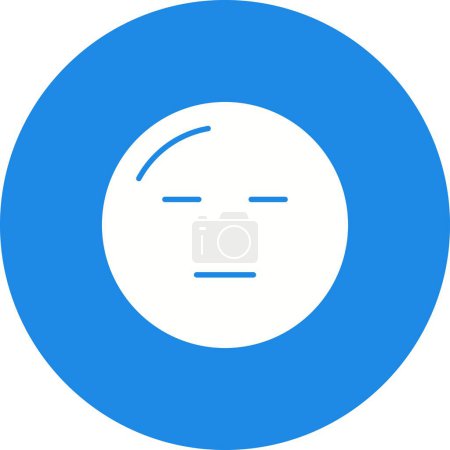 Ausdrucksloses Gesichtssymbol-Vektorbild. Geeignet für mobile Applikationen und Printmedien.
