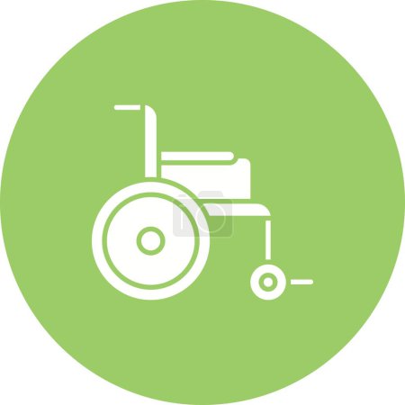 Illustration for Manual Wheelchair icon vector image. Suitable for mobile application web application and print media. - Royalty Free Image