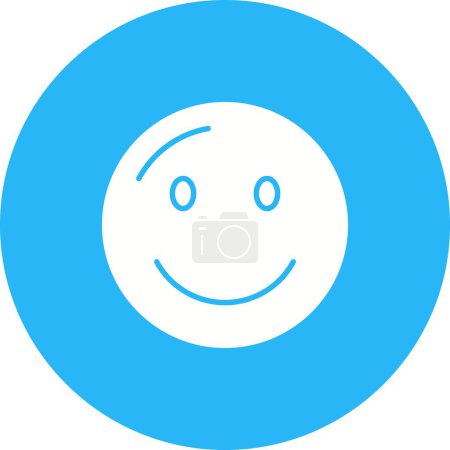 Ilustración de Imagen vectorial de icono de cara ligeramente sonriente. Adecuado para aplicaciones móviles aplicación web y medios de impresión. - Imagen libre de derechos