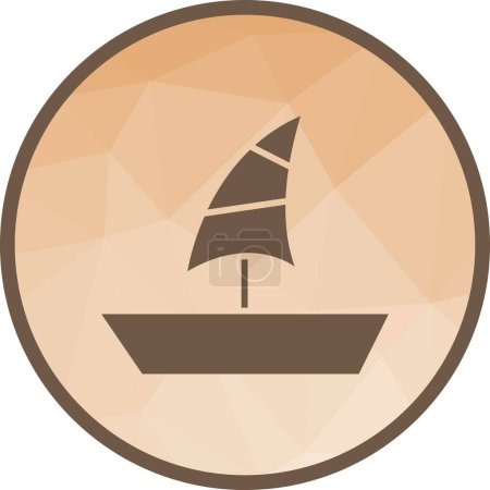 Illustration for Boat icon vector image. Suitable for mobile application web application and print media. - Royalty Free Image