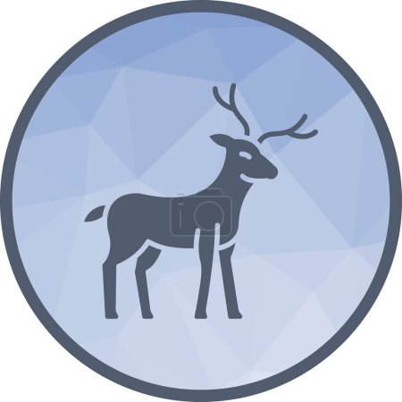 Deer icon vector image. Suitable for mobile application web application and print media.