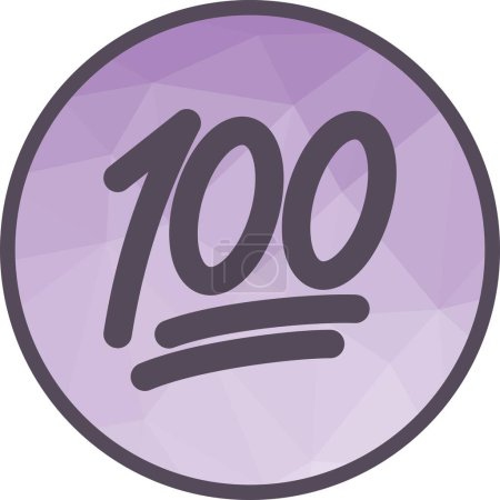 Hundred Points icon vector image. Suitable for mobile application web application and print media.