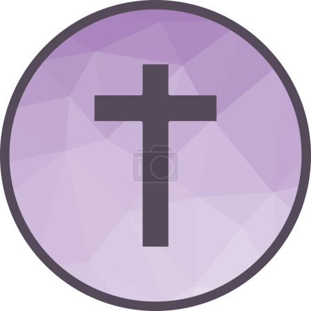 Symbolvektorbild des lateinischen Kreuzes. Geeignet für mobile Applikationen und Printmedien.