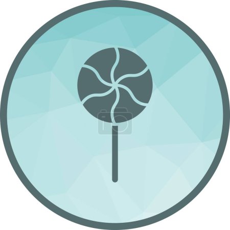 Lollipop-Symbolvektorbild. Geeignet für mobile Applikationen und Printmedien.