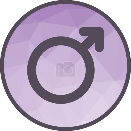 Illustration for Male Sign icon vector image. Suitable for mobile application web application and print media. - Royalty Free Image