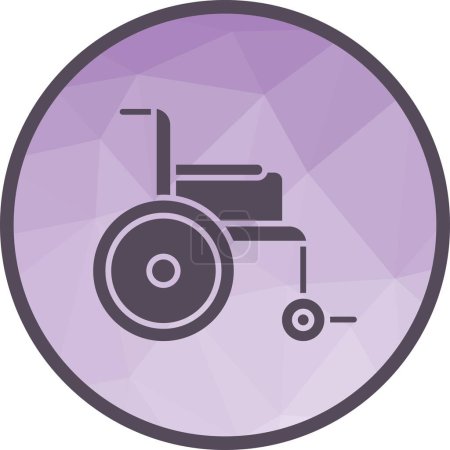 Illustration for Manual Wheelchair icon vector image. Suitable for mobile application web application and print media. - Royalty Free Image